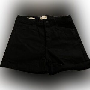 Universal Thread Women's Black Jean Shorts High Rise Midi